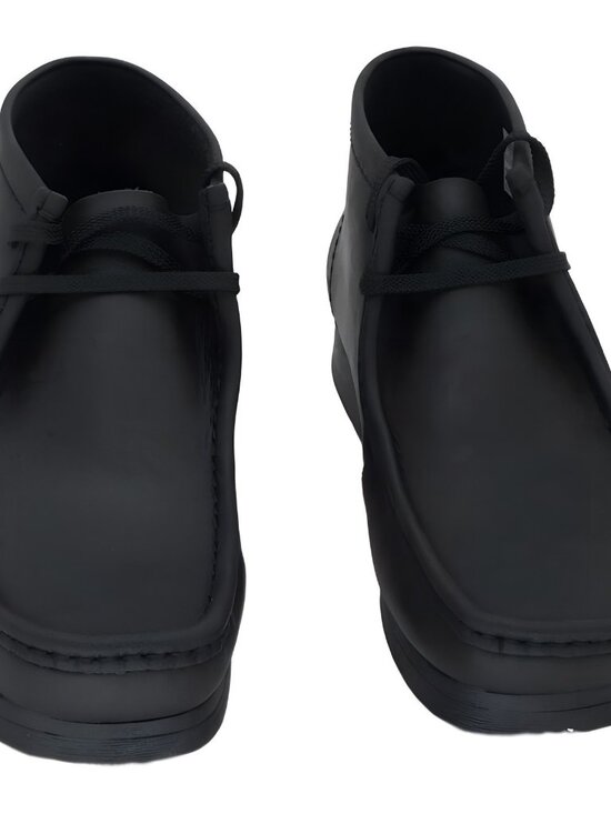Clarks Mens Collection Wallas Black Leather Boot Size US 10M EU 44
